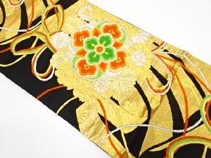 アンティーク　花薬玉に几帳模様織り出し袋帯（着用可）
